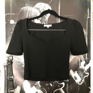 Nasty Gal Black Sweetheart Crop Top